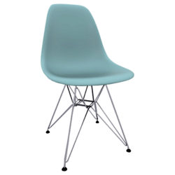 Vitra Eames DSR 43cm Side Chair Ice Grey / Chrome